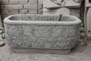 Antique stone aquariums ,antique stone flowerpot-YG002