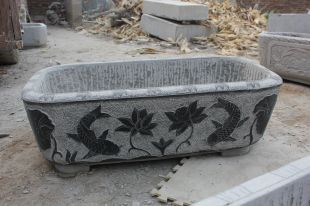 Antique stone aquariums ,antique stone flowerpot-YG003
