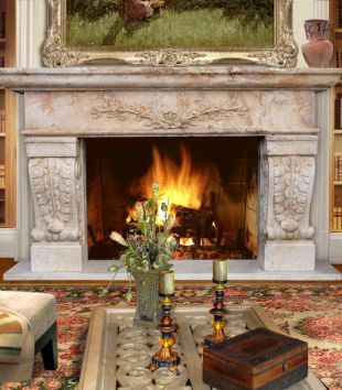 Stone American mantel,Marble mantel ,European mantel -BL020