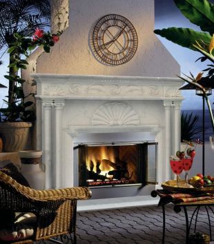 Stone column mantel,Marble mantel ,European mantel -BL057
