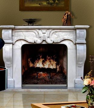 Stone column mantel,Marble mantel ,European mantel -BL061