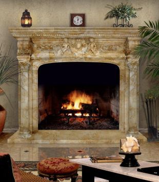 Stone column mantel,Marble mantel ,European mantel -BL062
