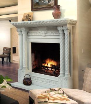 Stone column mantel,Marble mantel ,European mantel -BL070