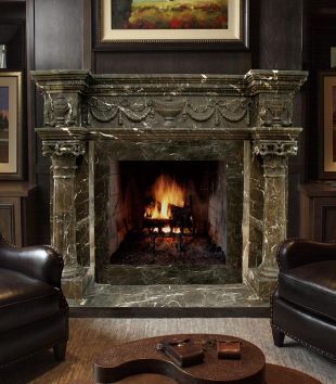 Stone column mantel,Marble mantel ,European mantel -BL071