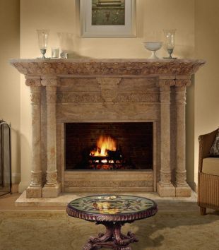 Stone column mantel,Marble mantel ,European mantel -BL072