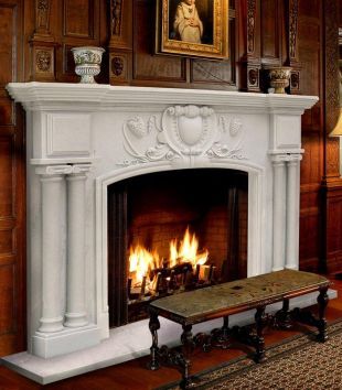 Stone column mantel,Marble mantel ,European mantel -BL074