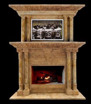 Stone column mantel,Marble mantel ,European mantel -BL075
