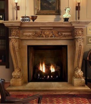 Stone column mantel,Marble mantel ,European mantel -BL078