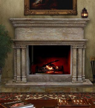 Stone column mantel,Marble mantel ,European mantel -BL081