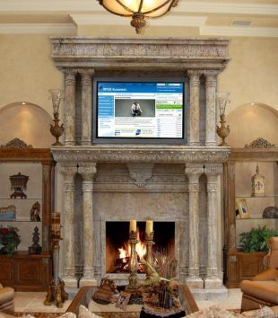 Stone column mantel,Marble mantel ,European mantel -BL083