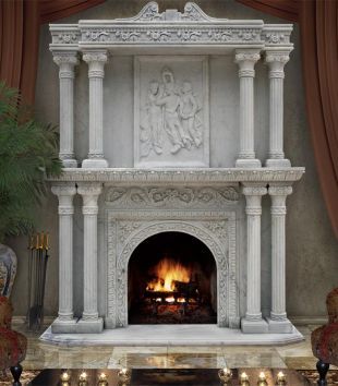 Stone column mantel,Marble mantel ,European mantel -BL084
