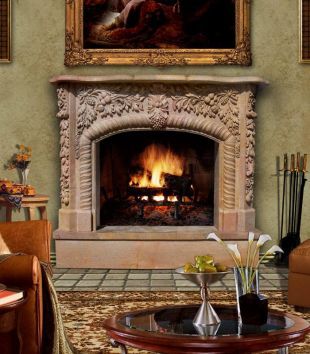 Stone floral mantel,Marble mantel ,European mantel -BL087