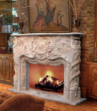 Stone floral mantel,Marble mantel ,European mantel -BL089