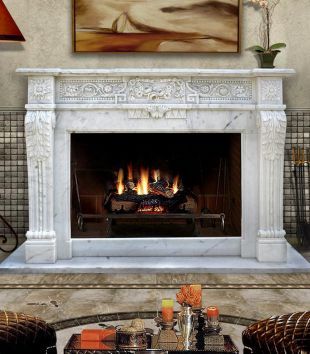 Stone floral mantel,Marble mantel ,European mantel -BL092