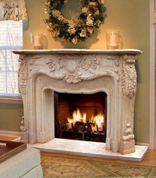 Stone floral mantel,Marble mantel ,European mantel -BL094