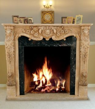 Stone floral mantel,Marble mantel ,European mantel -BL097