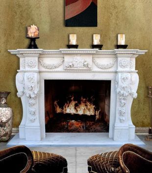 Stone floral mantel,Marble mantel ,European mantel -BL101