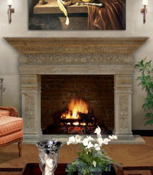 Stone floral mantel,Marble mantel ,European mantel -BL113