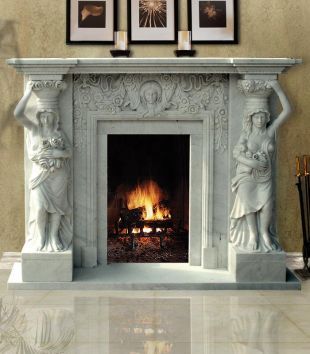 Stone statues mantel,Marble mantel ,European mantel -BL233