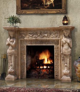 Stone statues mantel,Marble mantel ,European mantel -BL247