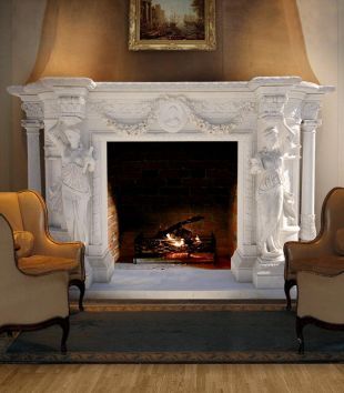 Stone statues mantel,Marble mantel ,European mantel -BL250