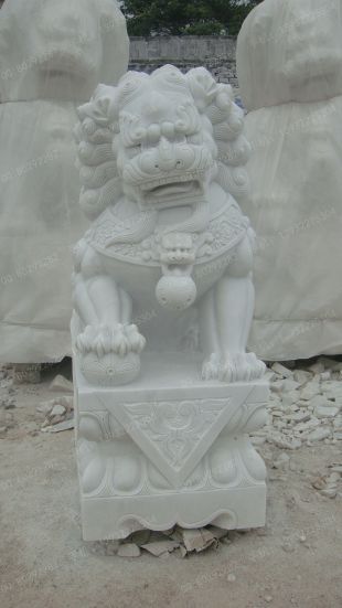 QuYang stone carving QuYang sculpture Animal carving chinese lion - SZ038