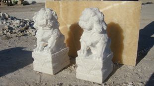 QuYang stone carving QuYang sculpture Animal carving chinese lion - SZ041