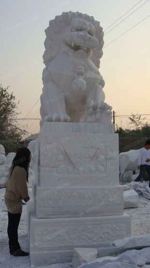 QuYang stone carving QuYang sculpture Animal carving chinese lion - SZ044