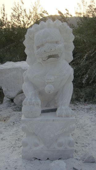 QuYang stone carving QuYang sculpture Animal carving chinese lion - SZ045