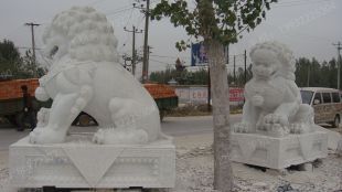 QuYang stone carving QuYang sculpture Animal carving chinese lion - SZ048