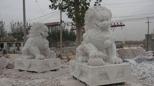 QuYang stone carving QuYang sculpture Animal carving chinese lion - SZ052