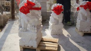 QuYang stone carving QuYang sculpture Animal carving chinese lion - SZ057