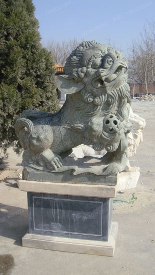 QuYang stone carving QuYang sculpture Animal carving chinese lion - SZ059