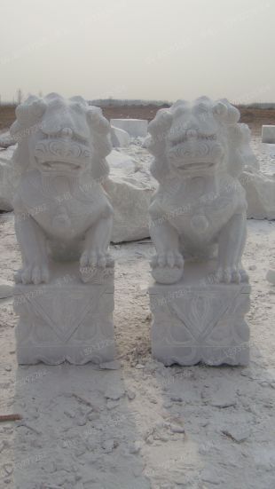 QuYang stone carving QuYang sculpture Animal carving chinese lion - SZ060