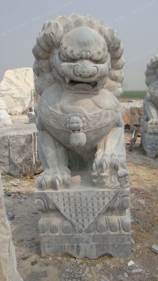 QuYang stone carving QuYang sculpture Animal carving chinese lion - SZ087