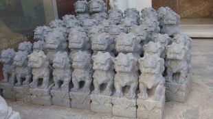 QuYang stone carving QuYang sculpture Animal carving chinese lion - SZ092