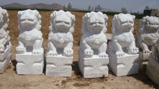 QuYang stone carving QuYang sculpture Animal carving chinese lion - SZ097