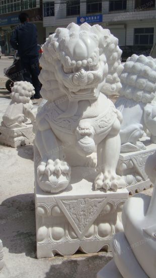 QuYang stone carving QuYang sculpture Animal carving chinese lion - SZ108