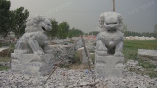 QuYang stone carving QuYang sculpture Animal carving chinese lion - SZ123