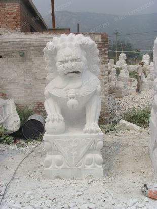 QuYang stone carving QuYang sculpture Animal carving chinese lion - SZ253