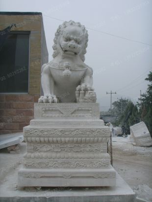 QuYang stone carving QuYang sculpture Animal carving chinese lion - SZ264
