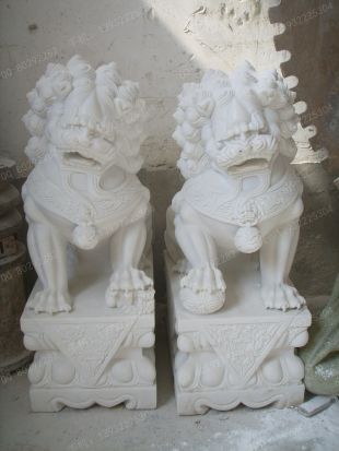QuYang stone carving QuYang sculpture Animal carving chinese lion - SZ267