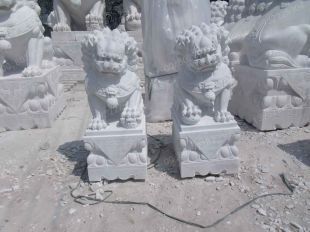 QuYang stone carving QuYang sculpture Animal carving chinese lion - SZ278