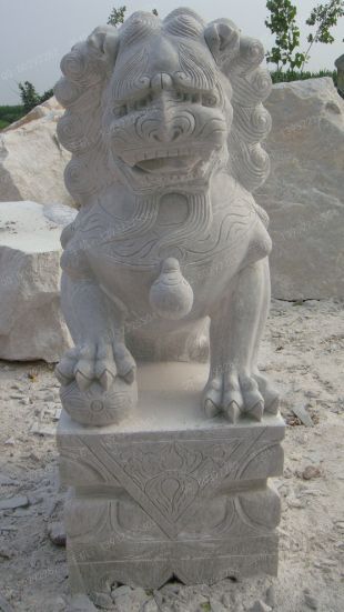 QuYang stone carving QuYang sculpture Animal carving chinese lion - SZ279