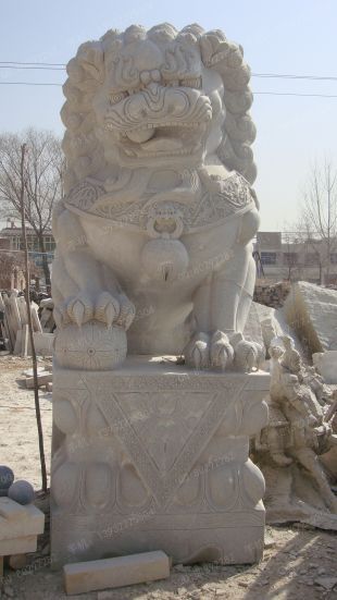 QuYang stone carving QuYang sculpture Animal carving chinese lion - SZ281