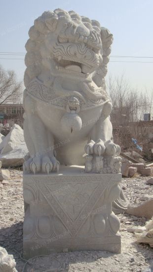 QuYang stone carving QuYang sculpture Animal carving chinese lion - SZ282