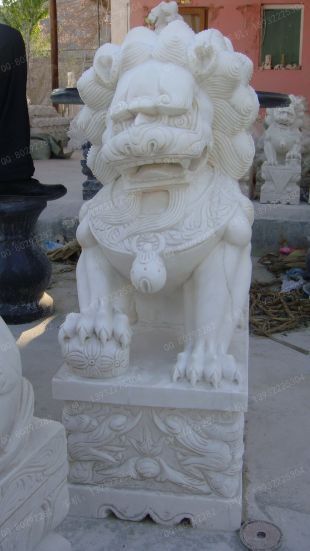 QuYang stone carving QuYang sculpture Animal carving chinese lion - SZ288