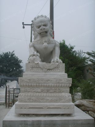 QuYang stone carving QuYang sculpture Animal carving chinese lion - SZ300