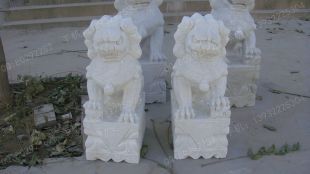 QuYang stone carving QuYang sculpture Animal carving chinese lion - SZ305