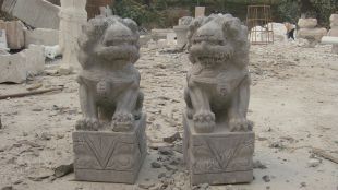 QuYang stone carving QuYang sculpture Animal carving chinese lion - SZ306